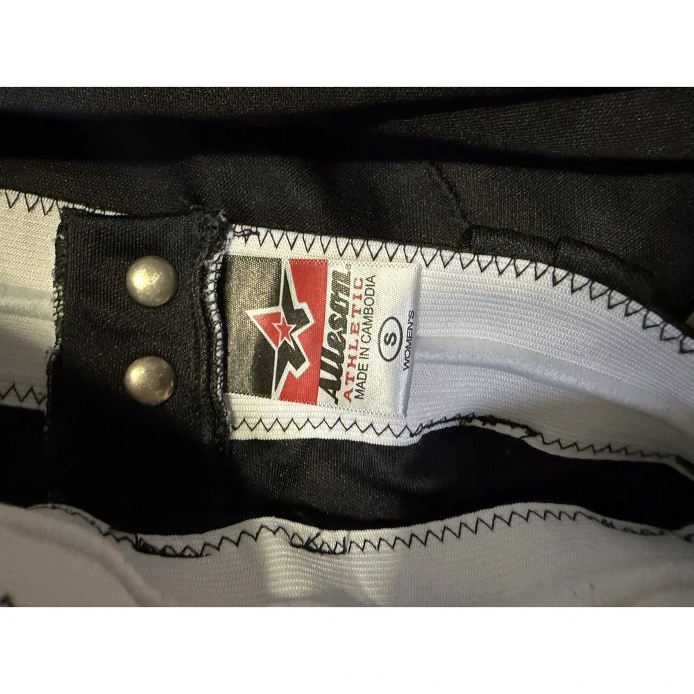 Alleson Athletic Elastic Leg Baseball Pants Black Womens Size S RN#80185